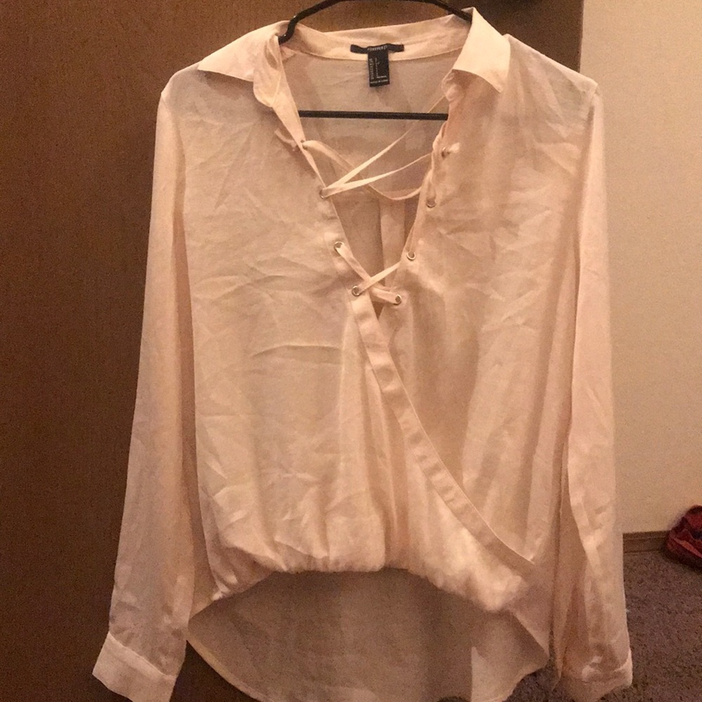 Long sleeve white top